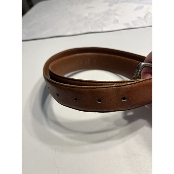 Vintage Coach British Tan Leather Belt 34 Made in the USA - Picture 15 of 16